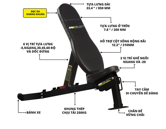 GHẾ TẬP ĐIỀU CHỈNH MX ADJUSTABLE TRAINING BENCH